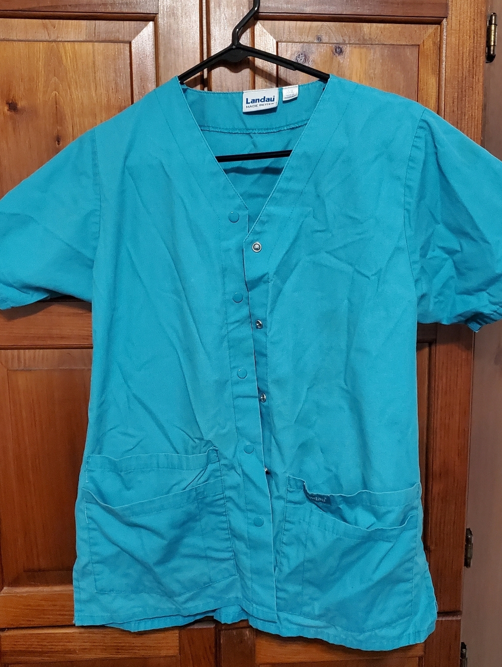Small Teal Landeau Scrub Top